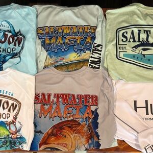 Saltwater Mafia Graphic Fishing Tee - Multicolor